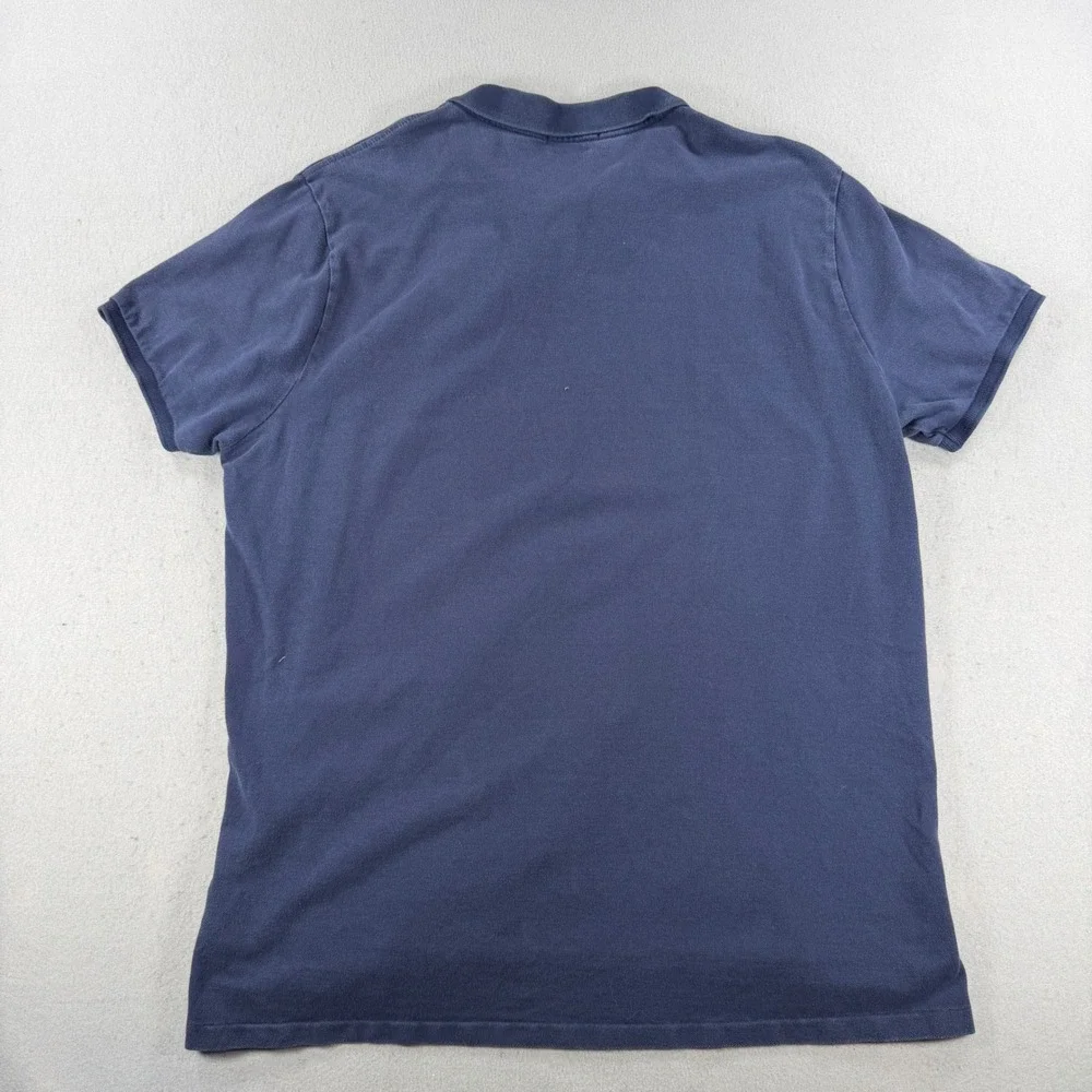 Polo Ralph Lauren Mens XXL Custom Slim Fit Polo Shirt Navy Blue Red Pony Logo